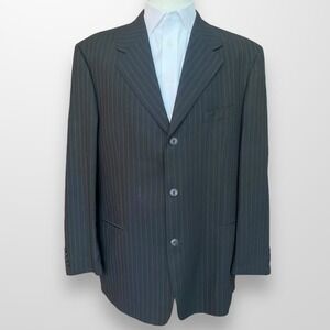 Bachrach Mens Blazer Sport Coat Three Button Casual Jacket 46L Wool Suit NEW VTG